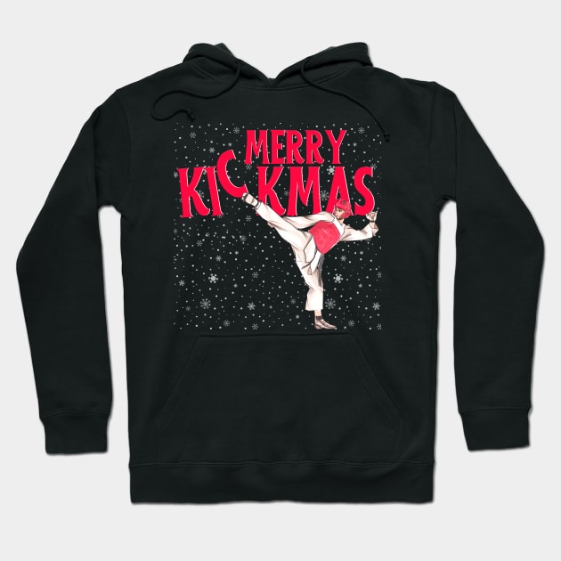 Taekwondo Merry Kickmas Hoodie by DMS DESIGN